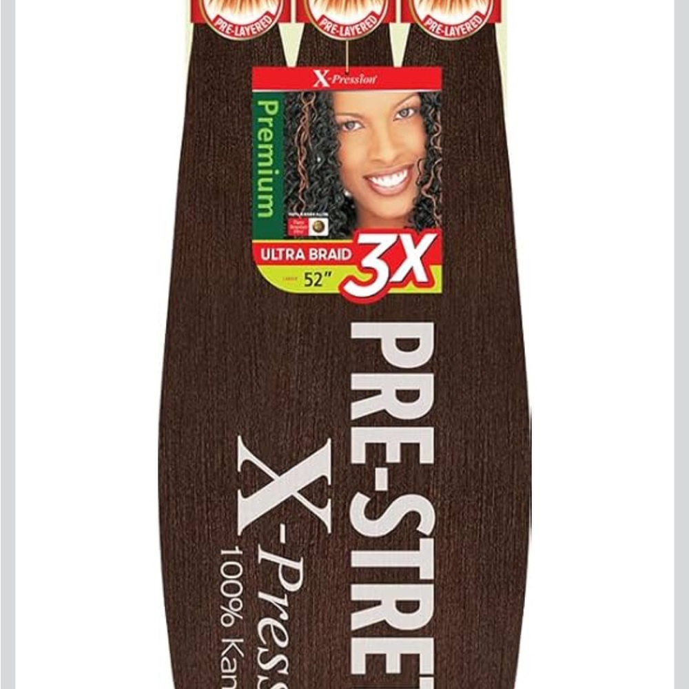 X-Pression Pre-Stretched Ultra Braid Hair - color 4 / 52 inches